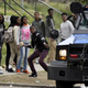 Protesters clash with police near Mondawmin Mall.